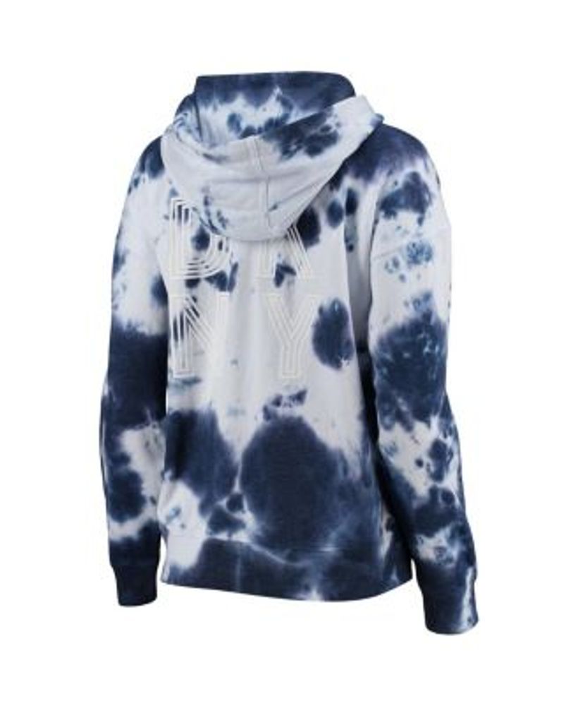 DKNY Women's White, Navy Dallas Cowboys Dakota Oversized Tie-Dye