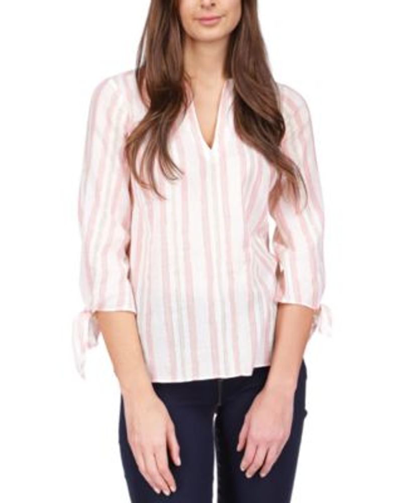 Michael Kors Striped Tie Top | Dulles Town Center