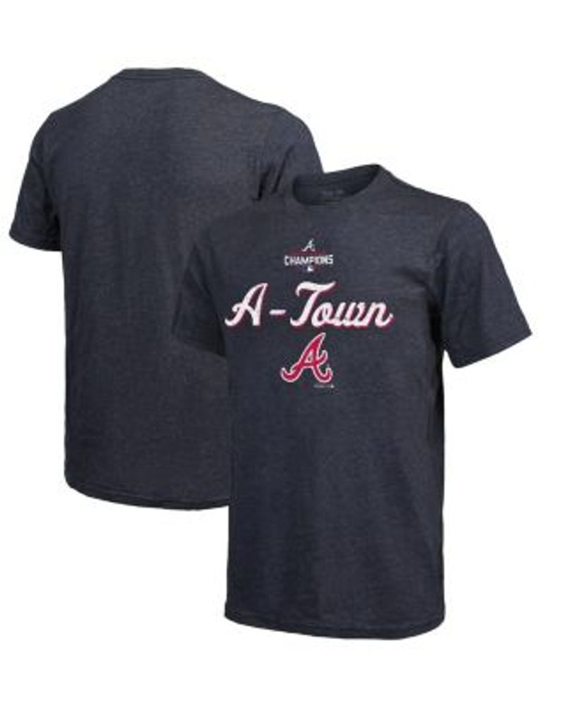 Majestic Youth MLB Atlanta Braves T-Shirt, Navy, Large