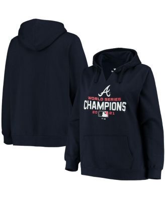 Atlanta Braves Fanatics Branded 2021 World Series Champions Fitted Pullover  Hoodie - Navy