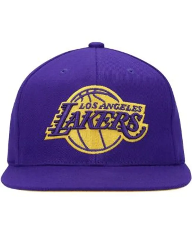 Men's Mitchell & Ness Purple Los Angeles Lakers The Grid Snapback Hat