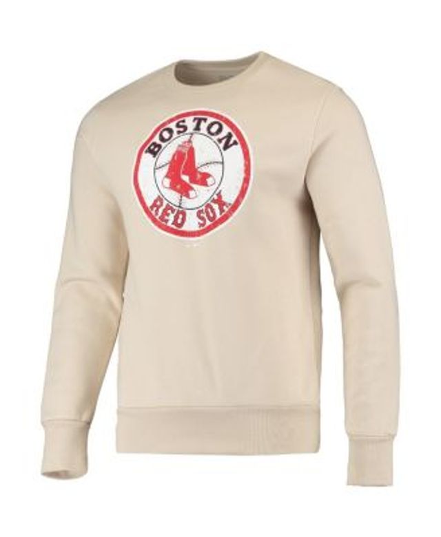 Texas Rangers Majestic Threads Fleece Pullover Sweatshirt - Oatmeal