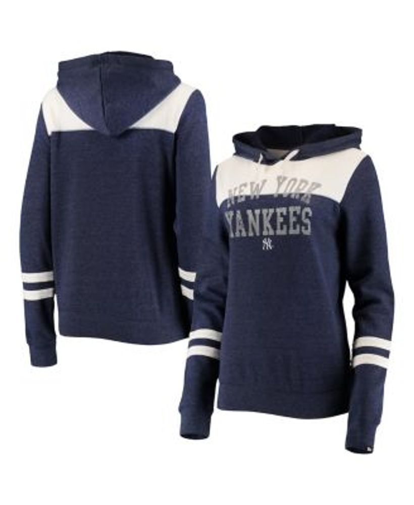 NEW YORK GIANTS TAKE THE FIELD TRI-COLOR BLOCK HOODED FLEECE PULLOVER