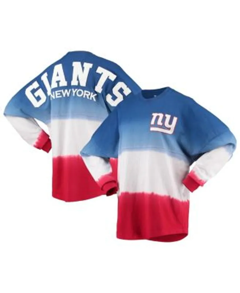 Women's Junk Food Royal New York Giants Half-Sleeve Mock Neck T-Shirt