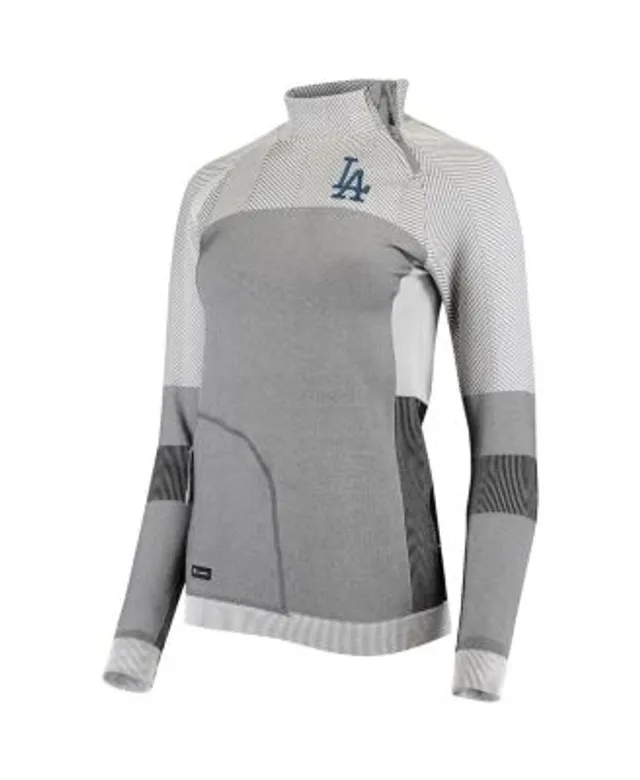 Chicago Cubs Levelwear Women's Verse Asymmetrical Tri-Blend Quarter-Zip Jacket - Gray