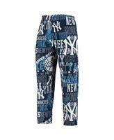 Youth New York Yankees Navy Allover Print Long Sleeve T-Shirt & Pants Sleep  Set