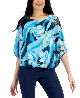 Petite Carissa Bloom Blouse, Created for Macy's