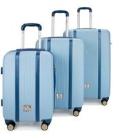 Badgley Mischka Diamond 3 Piece Expandable Luggage Set (Navy)
