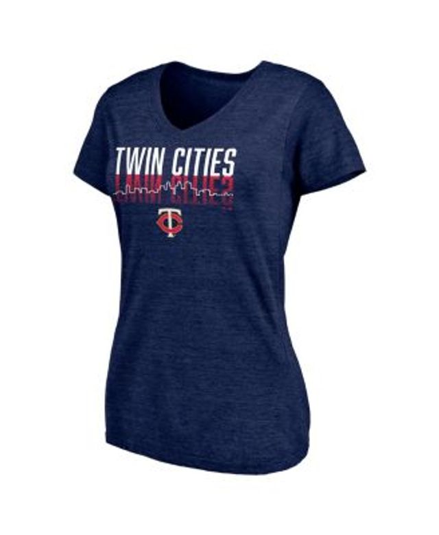 Fanatics Branded Women's Navy Minnesota Twins Core Team Long Sleeve V-Neck T-Shirt - Navy