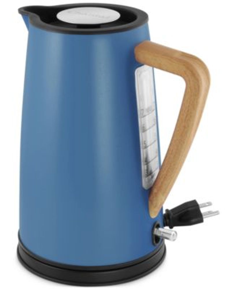 Chantal Sven Matte Black Tea Kettle with Wood Handle