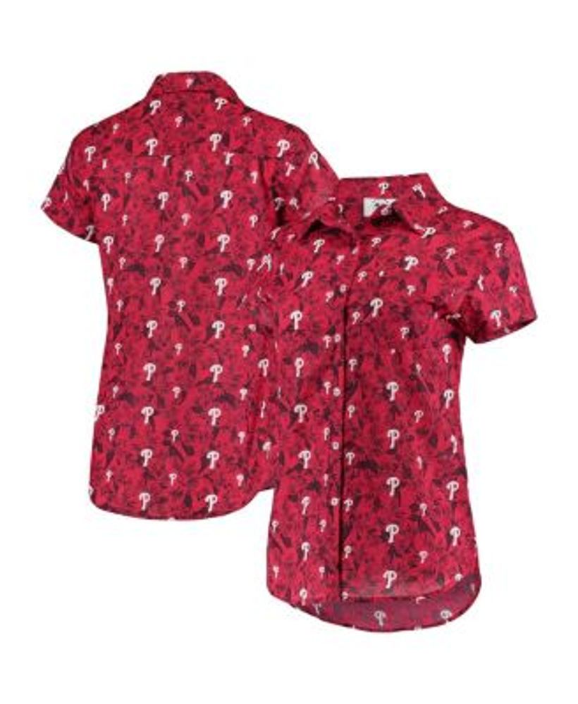 Boston Red Sox Floral Button-Up Shirt - Navy