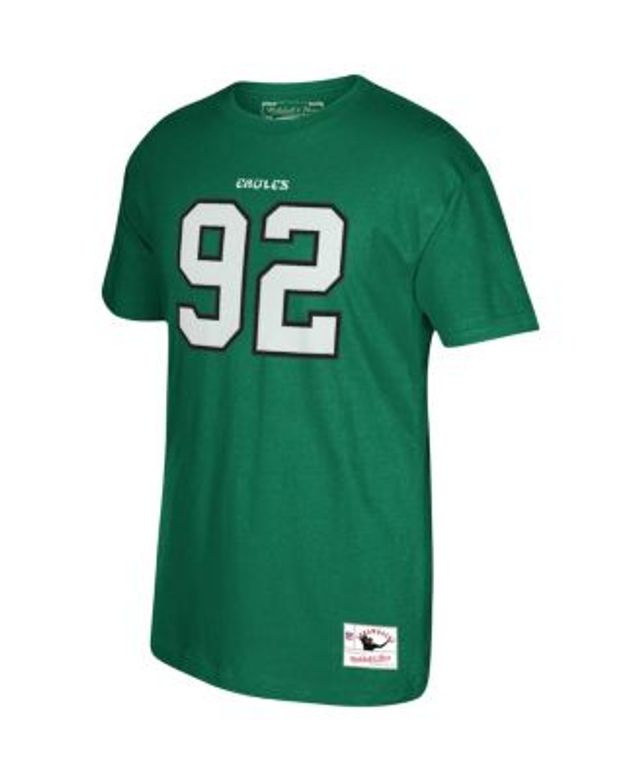 Mitchell & Ness Men's Reggie White Gray, Kelly Green Philadelphia Eagles  Retired Player Name & Number Diagonal Tie-Dye V-Neck T-shirt - Macy's