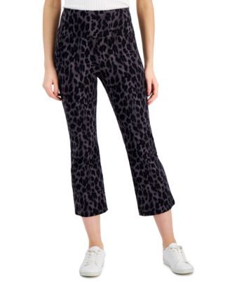 Petite High Rise Basic Flare Cropped Leggings, Created for Macy's