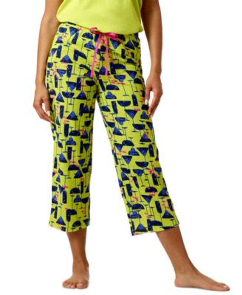 Hue Women's Sipping with Fishes-Print Capri Pajama Pants