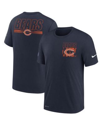 Men's Nike Navy Chicago Bears Sideline Tonal Logo Performance Player Long Sleeve T-Shirt Size: Large