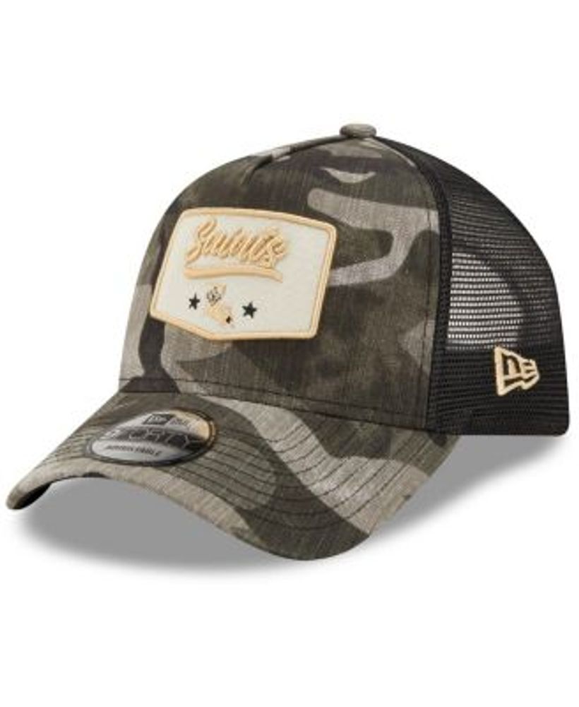 Men's Dallas Cowboys New Era Black/Camo A-Frame 9FORTY Trucker Snapback Hat