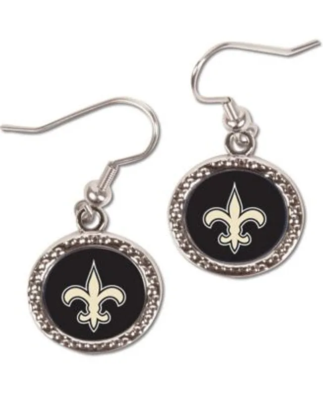 New Orleans Saints Women's Fleur De Lis Gold Heart Rhinestone Necklace