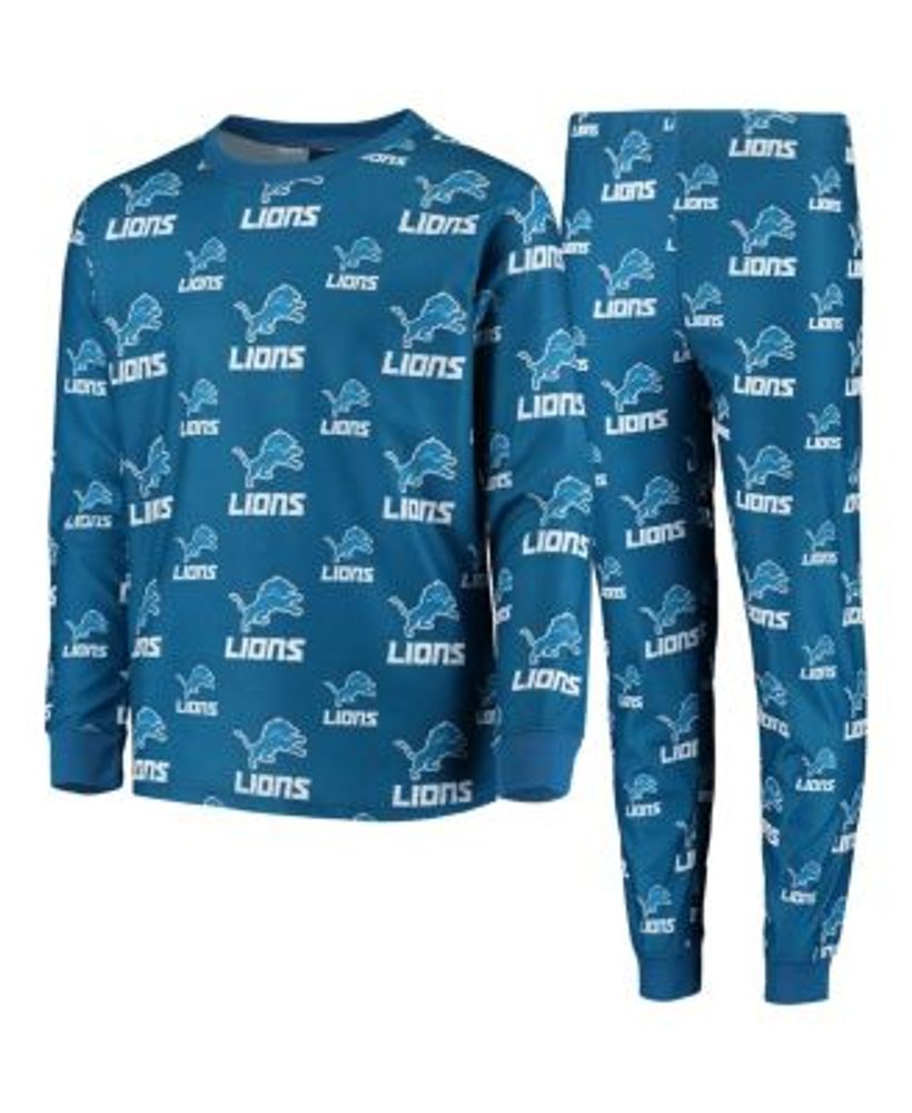 Youth Blue Detroit Lions All Over Print Long Sleeve T-Shirt