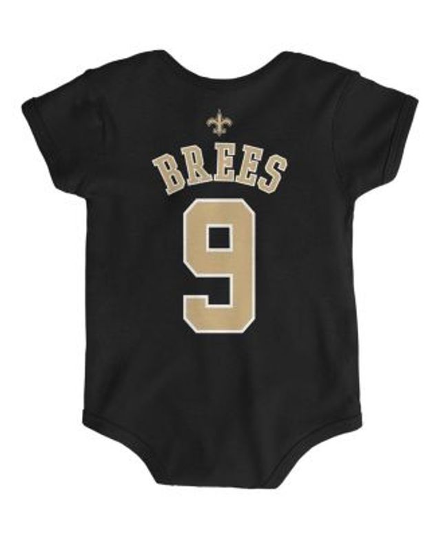 Outerstuff Youth Drew Brees Black New Orleans Saints Mainliner Name & Number T-Shirt