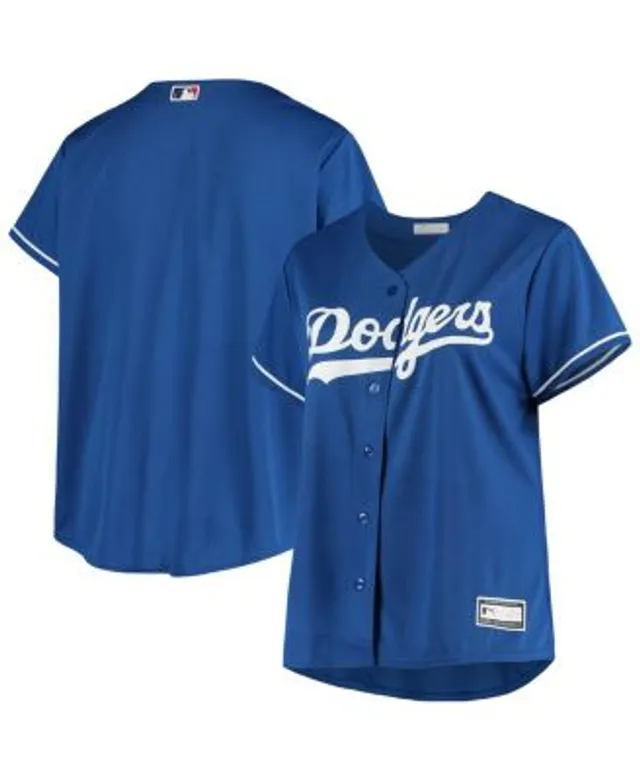 Los Angeles Dodgers Stitches Cooperstown Collection Wordmark V-Neck Jersey  - White