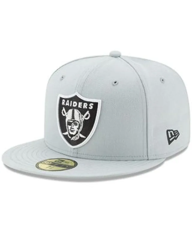 New Era White/Gray Las Vegas Raiders 50th Anniversary Gold Undervisor 59FIFTY Fitted Hat