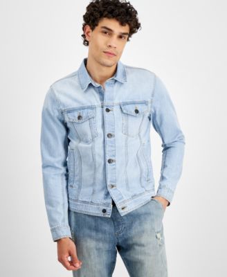 Men's John Denim Trucker Jacket, Created for Macy's