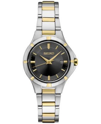 Seiko Women's Essentials Two Tone Stainless Steel Bracelet Watch 15mm |  Hawthorn Mall