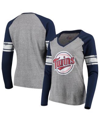 Women's Nike Navy Minnesota Twins Team Colors Fashion Performance Tri-Blend  Raglan T-Shirt