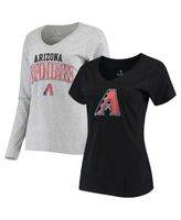 Women's Fanatics Branded Red/Heathered Gray Washington Nationals Team  V-Neck T-Shirt Combo Set