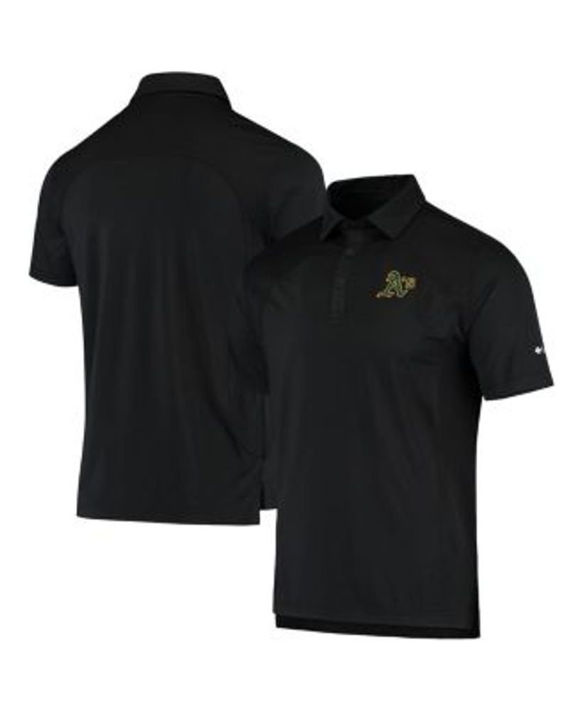 Columbia Men's Black Oakland Athletics Mesh Try Polo Shirt