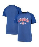 Stitches Chicago Cubs Black Raglan V-neck Jersey