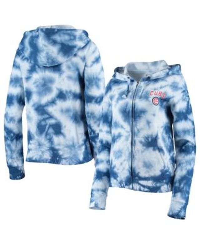 New Era Women's Navy Dallas Cowboys Tie Dye Fleece Full-Zip Hoodie