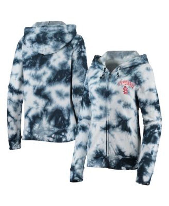 Dallas Cowboys New Era Women's Tie Dye Fleece Full-Zip Hoodie - Navy