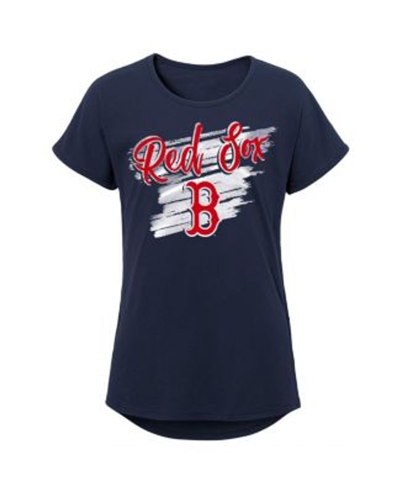 Chicago Cubs New Era Girls Youth Flip Sequin Team V-Neck T-Shirt