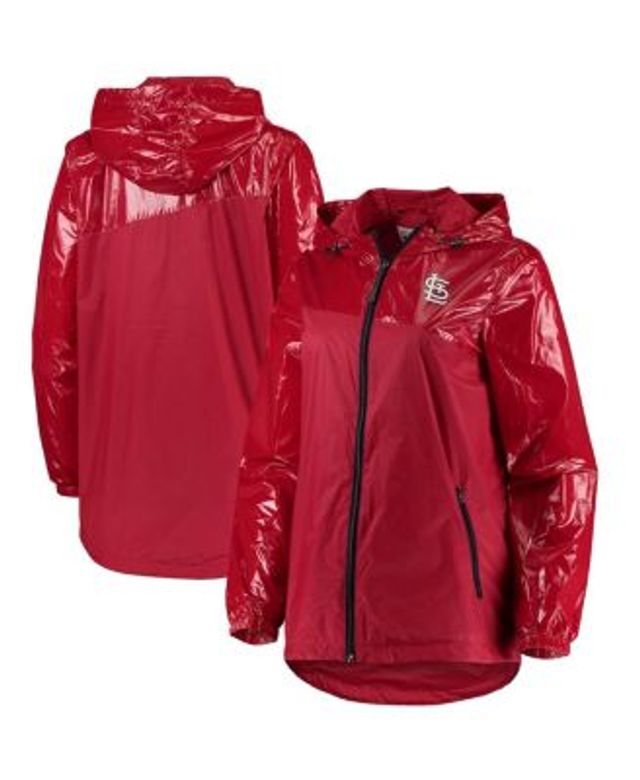 Women's JH Design Black St. Louis Cardinals Plus Size Poly Twill Full-Snap Jacket