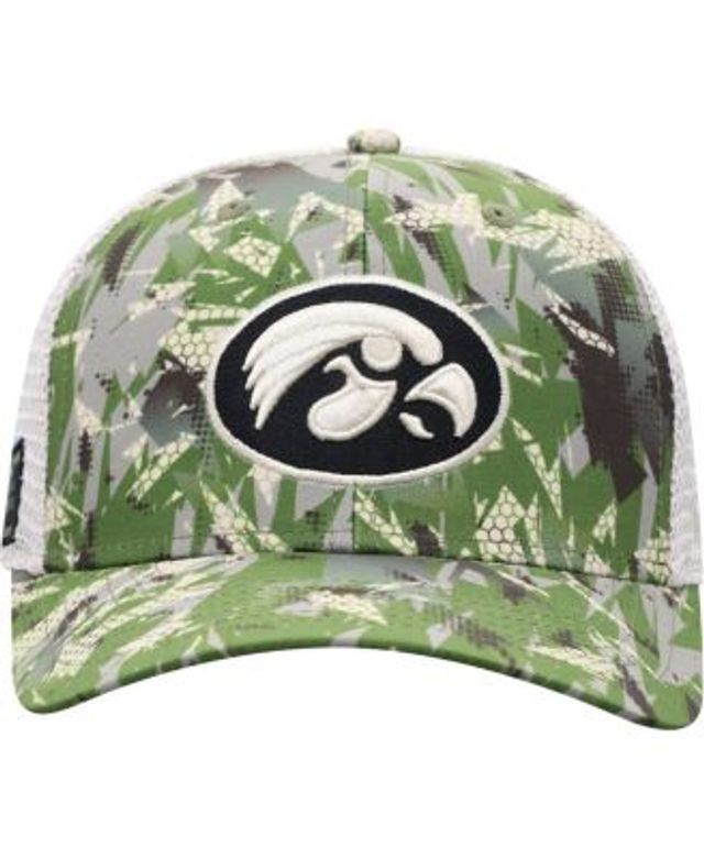 Men's Top of the World Camo/Cream Iowa Hawkeyes OHT Military Appreciation  Shield Trucker Adjustable Hat