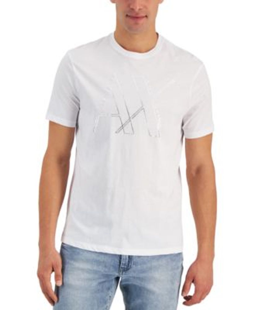 A|X Armani Exchange Men's Outlined Foil Logo T-Shirt | Plaza Las Americas