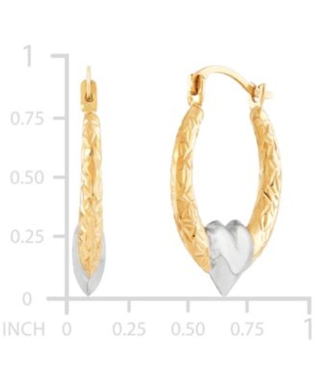 Macy's Children's Heart Hoop Earrings in 14k Gold, 2mm - Macy's