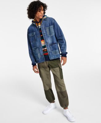 Men's Jake Regular-Fit Mix-Media Chore Jacket, Created for Macy's