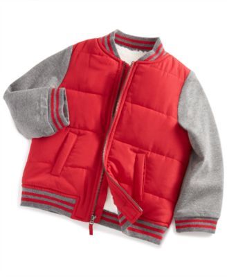 Baby Boys Varsity Puffer Jacket, Created for Macy's