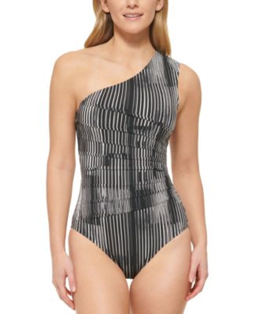 Calvin Klein Women's Printed One-Shoulder Starburst One-Piece Swimsuit |  Foxvalley Mall