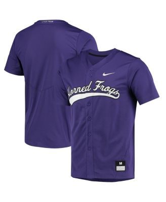 Men's Nike Natural LSU Tigers Replica Full-Button Baseball Jersey