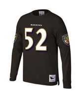 Ray Lewis Baltimore Ravens Mitchell & Ness Throwback Retired Player Name &  Number Long Sleeve Top 