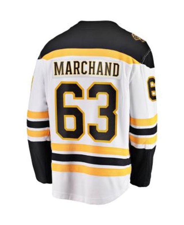 Men's Fanatics Branded Brad Marchand Black Boston Bruins Team Authentic  Stack Name & Number T-Shirt