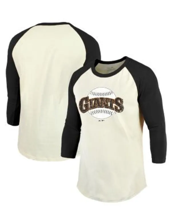 Men's Majestic Threads Darren Waller Cream/Black Las Vegas Raiders Player  Name & Number Raglan 3/4-Sleeve T-Shirt