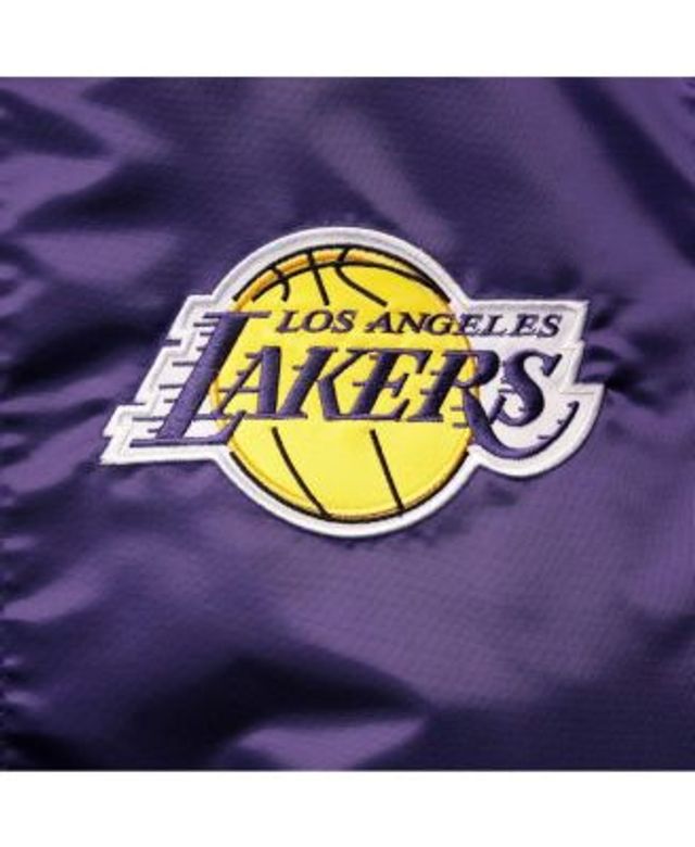 Los Angeles Lakers Starter Force Play Satin Full-Snap Varsity Jacket -  Purple