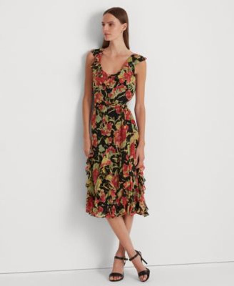 Lauren Ralph Lauren Petite Sleeveless A-Line Floral Dress | Foxvalley Mall
