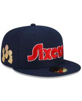 Philadelphia 76ers New Era 2021/22 City Edition Official 59FIFTY Fitted Hat  - Navy