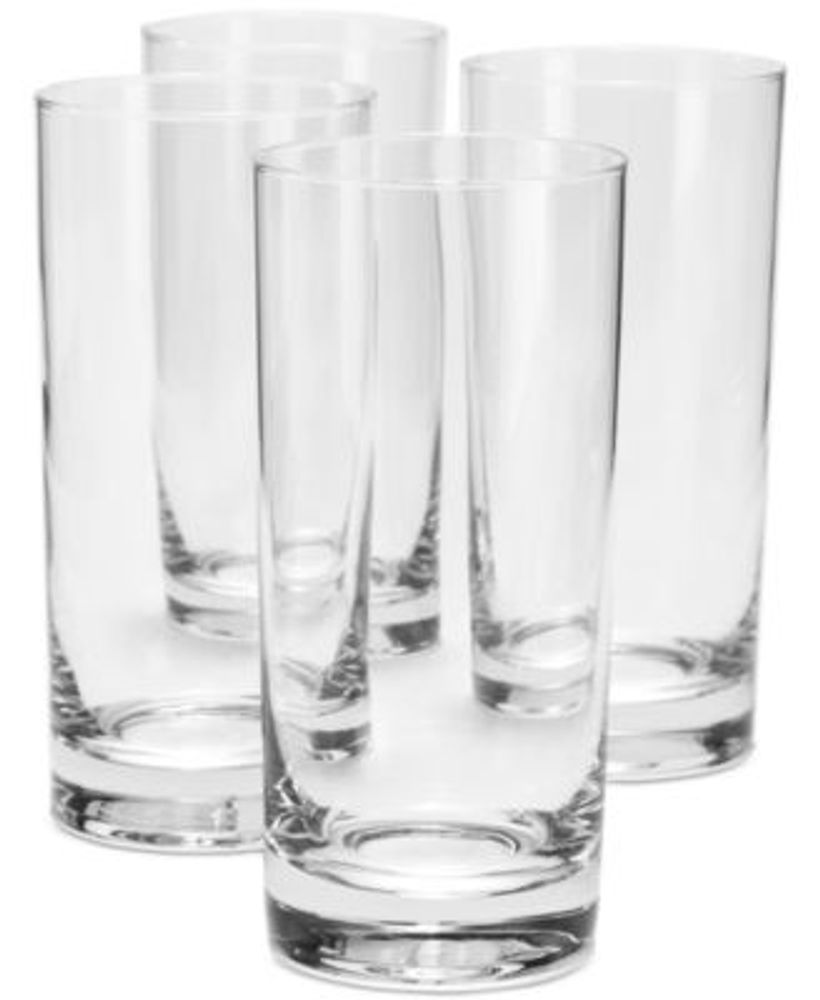 Hotel Collection Highball Glasses with Gray Accent, Set of 4, Created for Macy&s - Gray