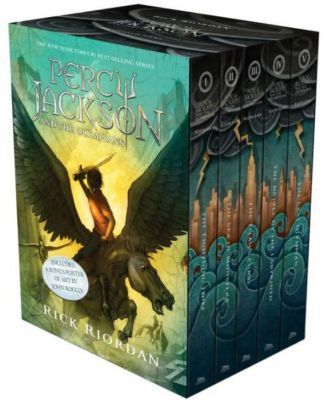 Percy Jackson and the Olympians 5 Book Paperback Boxed Set (new covers w/poster) by Rick Riordan
